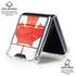 Canada Flag Light Wood Galaxy Z Flip6 Clear Case
